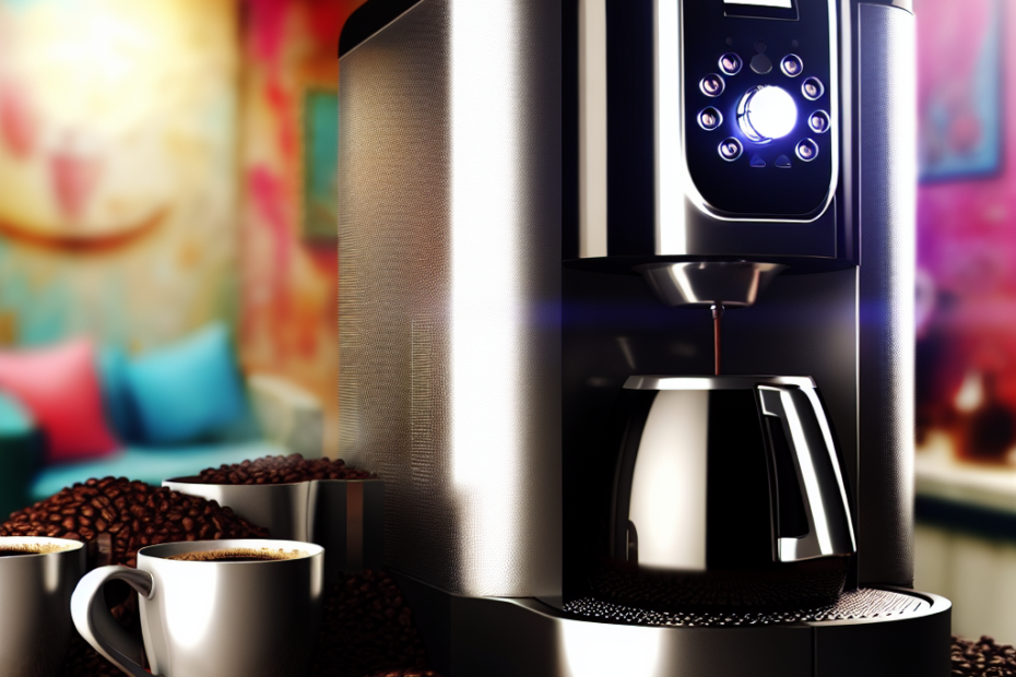 AeroPress coffee maker with freshly brewed coffee and coffee grounds
